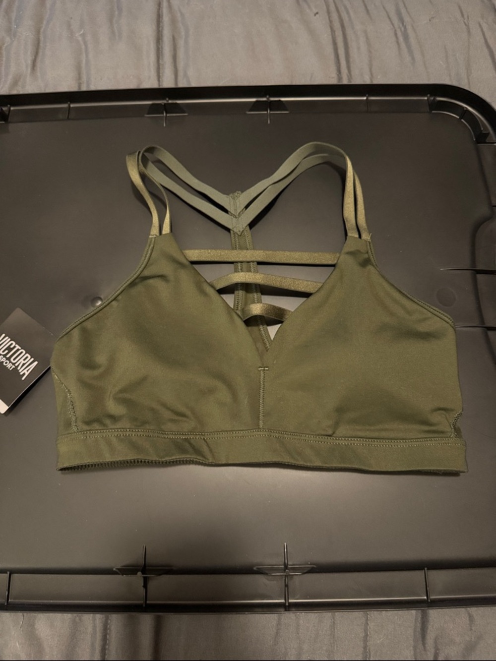 Victoria's Secret Olive Green Strappy Sports Bralette
